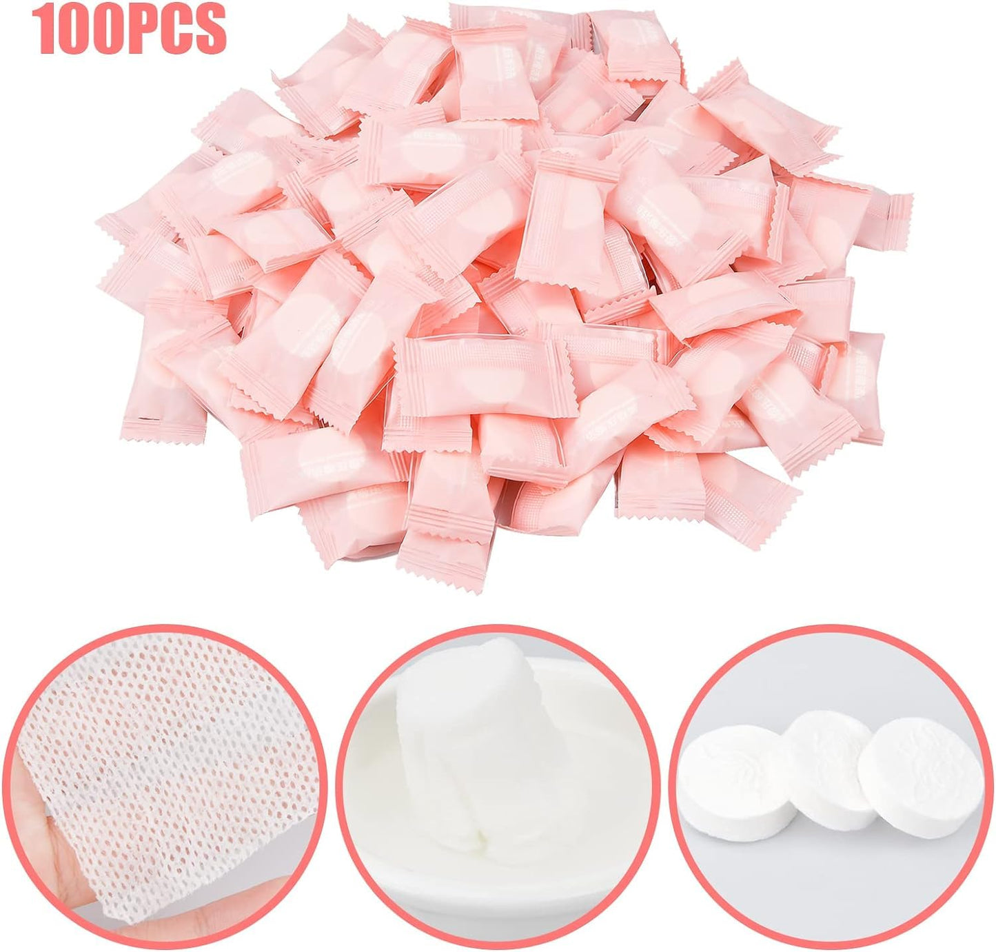 TOALLAS COMPRIMIDAS, 100 PZS