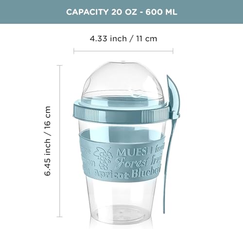 🥛 Vasos de Cereales Reutilizables con Tapa y Cuchara