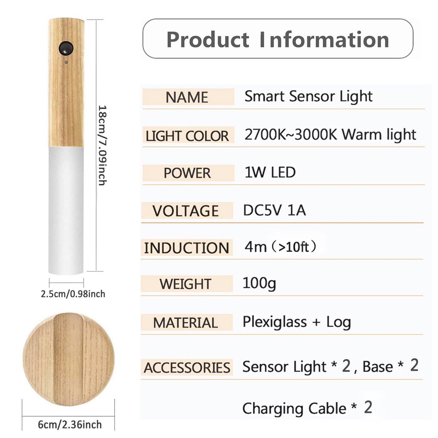 🔥 Pack de 2 Luces LED con Sensor de Movimiento – Ilumina tu Hogar