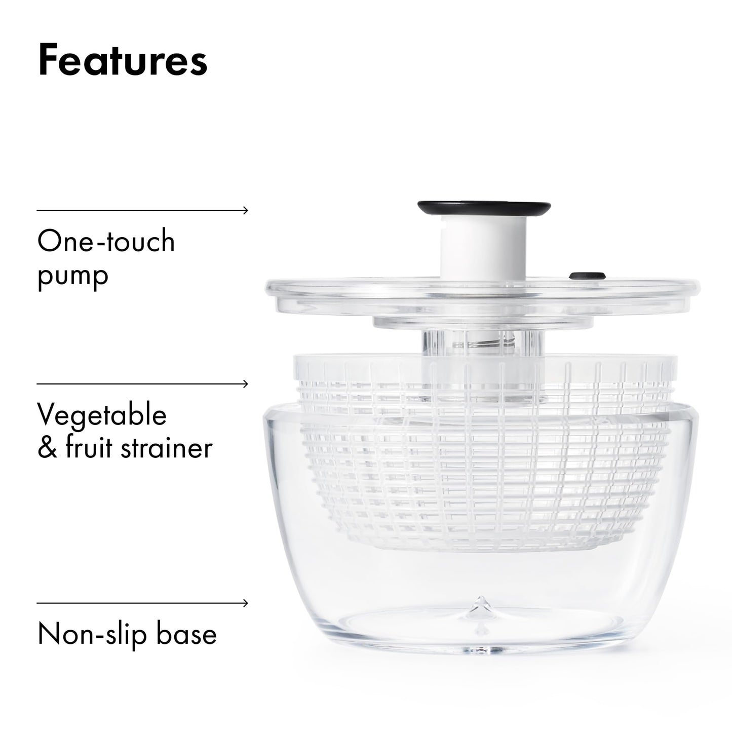 🥗 Centrifugadora de Ensaladas – Secado Rápido con un Solo Toque