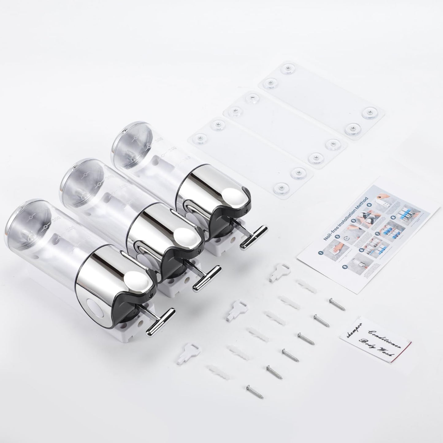 DISPENSADOR DE CHAMPÚ, TRIPLE