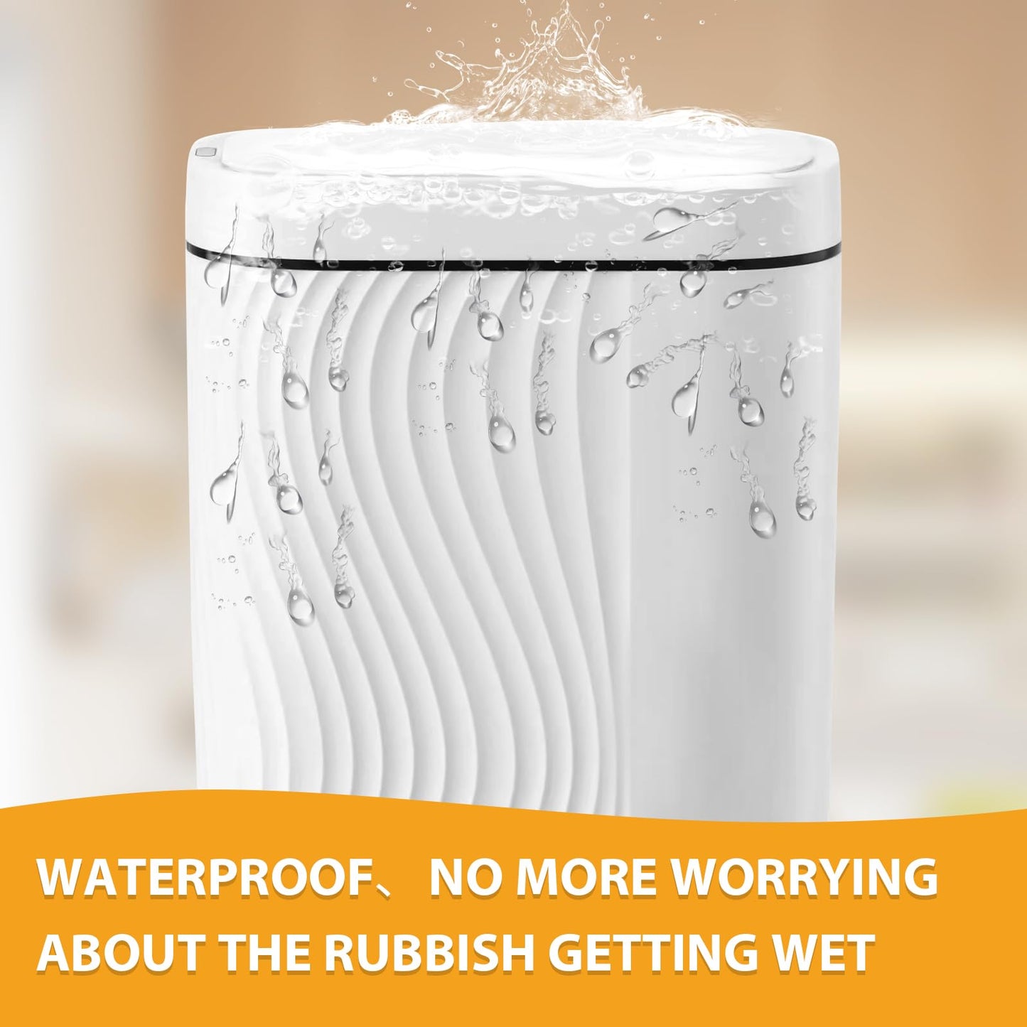 PAPELERA DE BAÑO INTELIGENTE, BLANCA