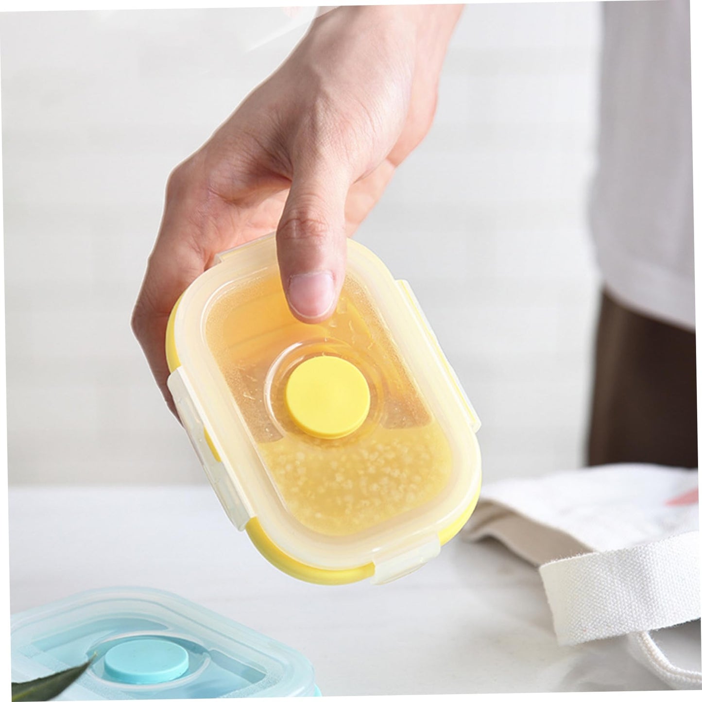 🍱 Set de 4 Mini Recipientes Plegables 🌈