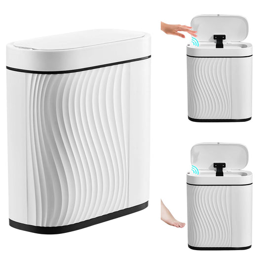 PAPELERA DE BAÑO INTELIGENTE, BLANCA