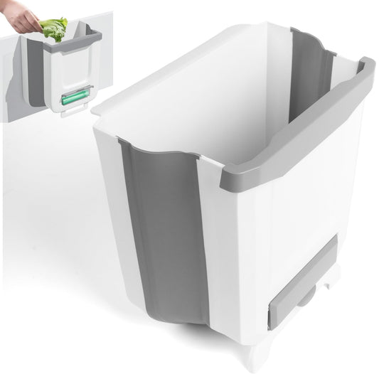 CUBO DE BASURA PLEGABLE, GRIS