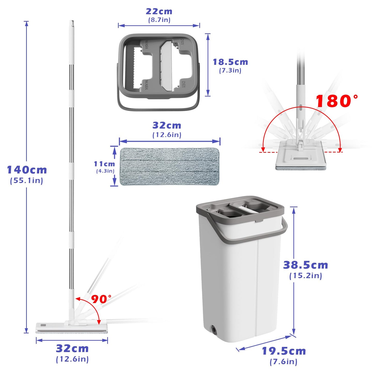 JUEGO DE FREGONA Y CUBO ESCURRIDOR