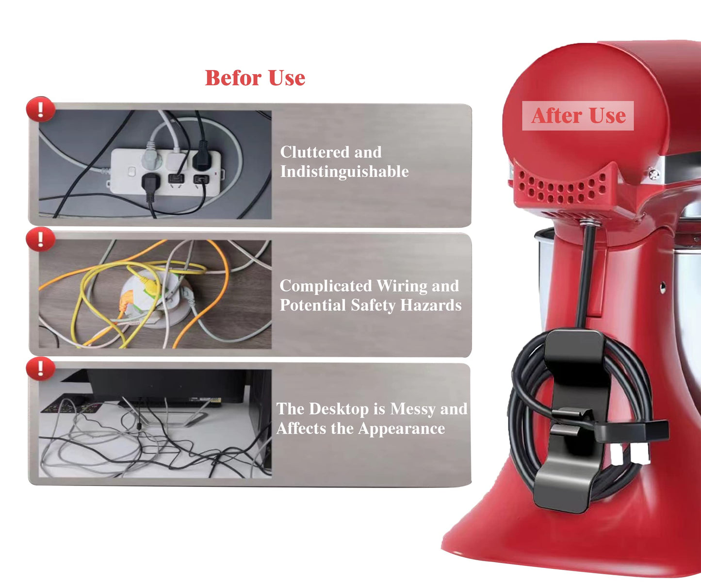 🧹 Organizador de Cables para Electrodomésticos de Cocina