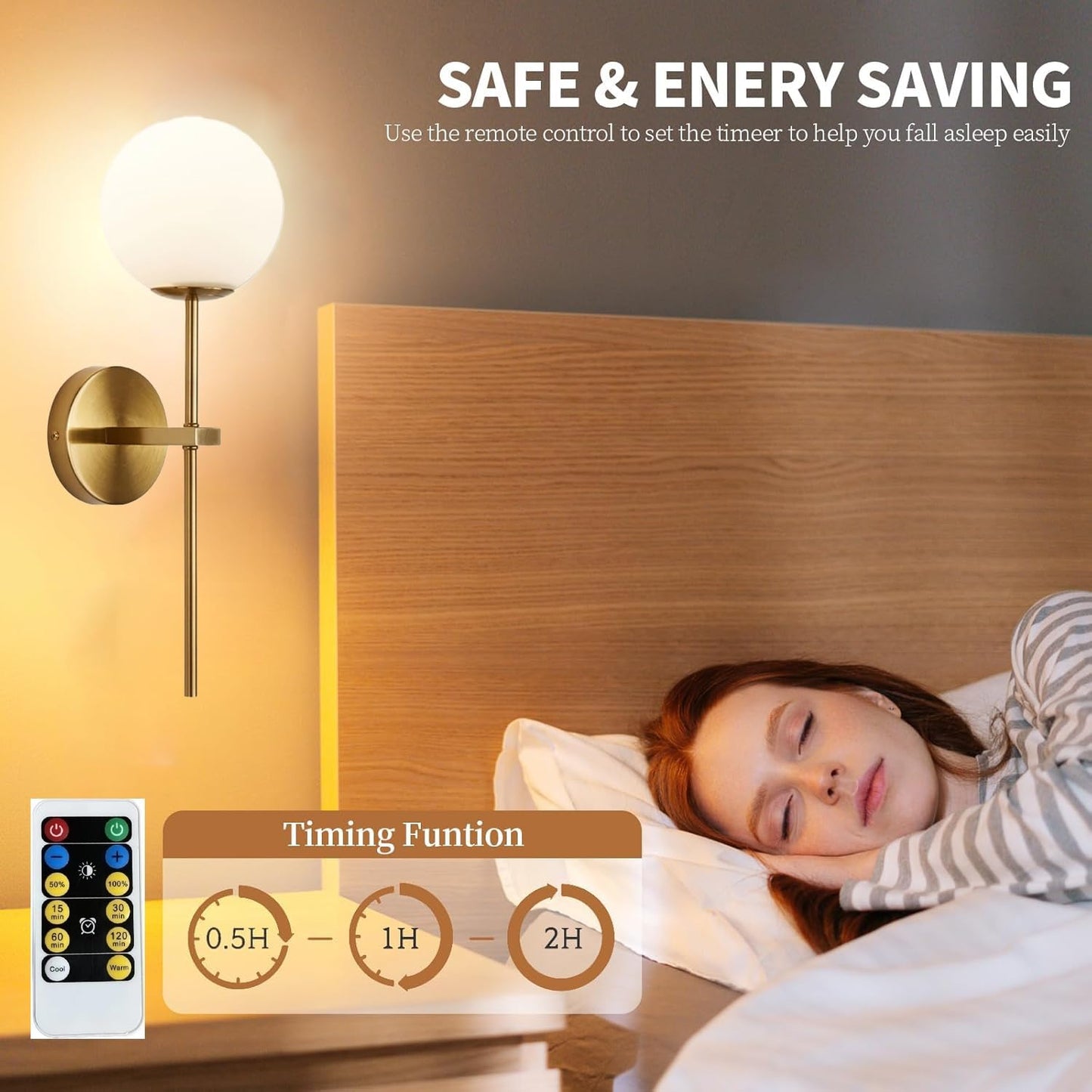 💡✨ Aplique de Pared Inalámbrico – Estilo Moderno de Medio Siglo con Control Remoto y Luz Regulable 🛋️🔆