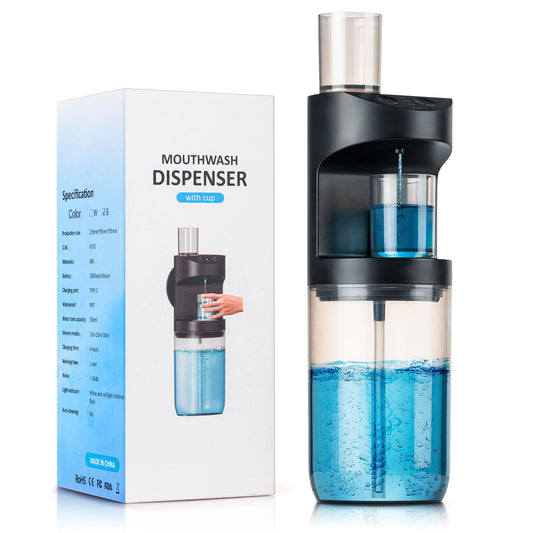 🦷💧 Dispensador de Enjuague Bucal Montado en la Pared – Antigoteo, Automático y Recargable 🪥⚡