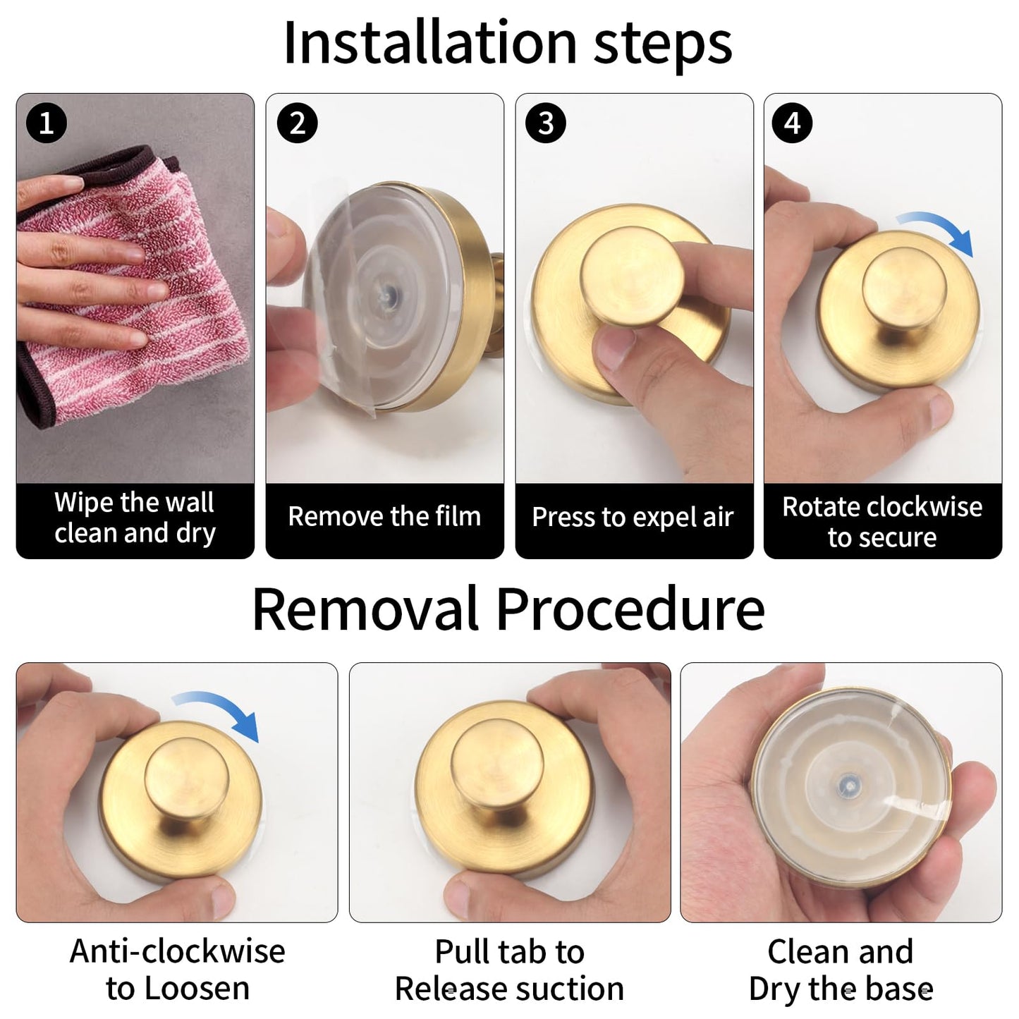 GANCHOS DE VENTOSA, 4 PZS