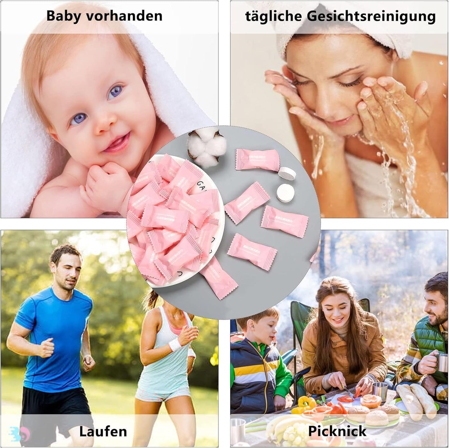 TOALLAS COMPRIMIDAS, 100 PZS