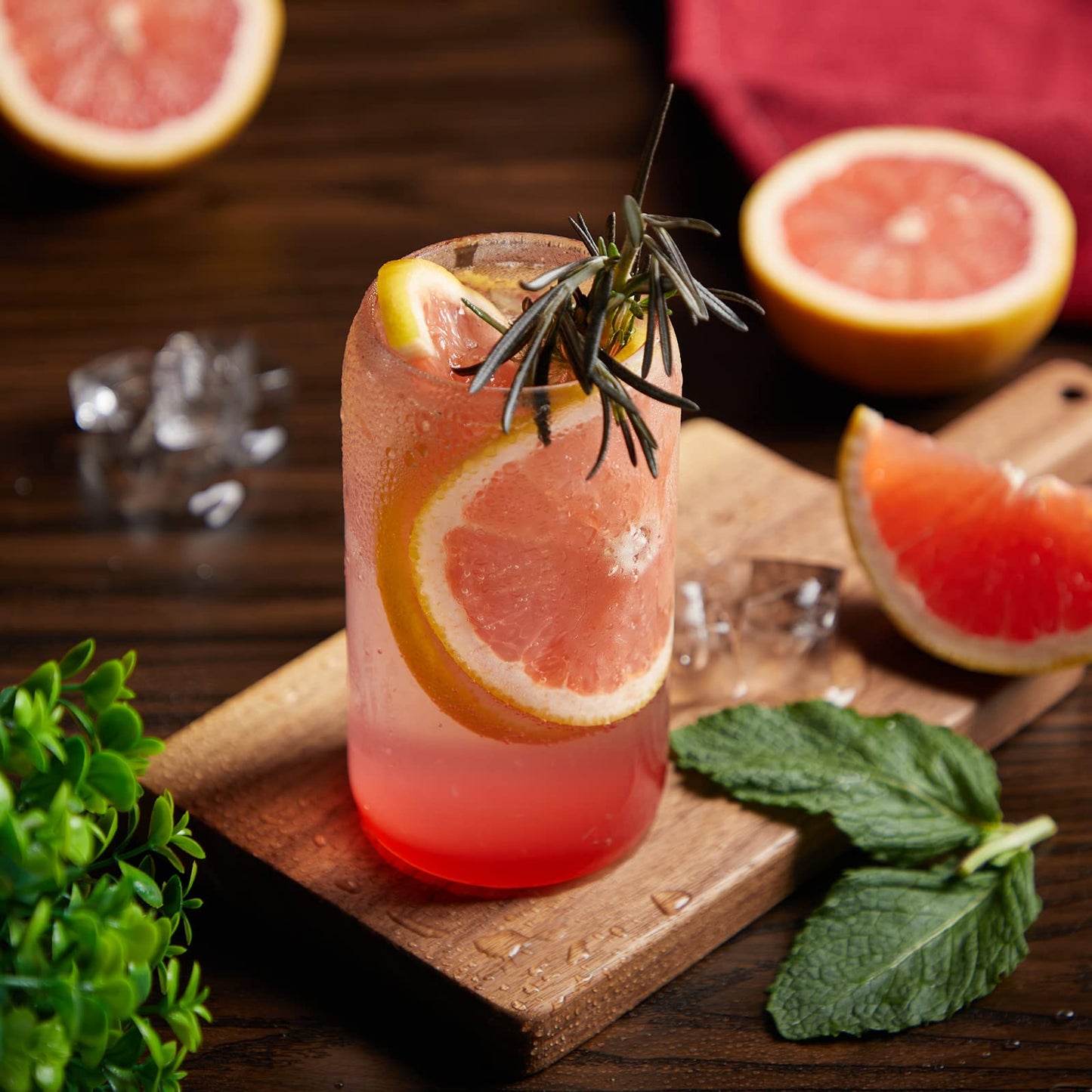 🥤 Set de Vasos de Vidrio con Tapa de Bambú y Pajita (16 oz – Set de 4)