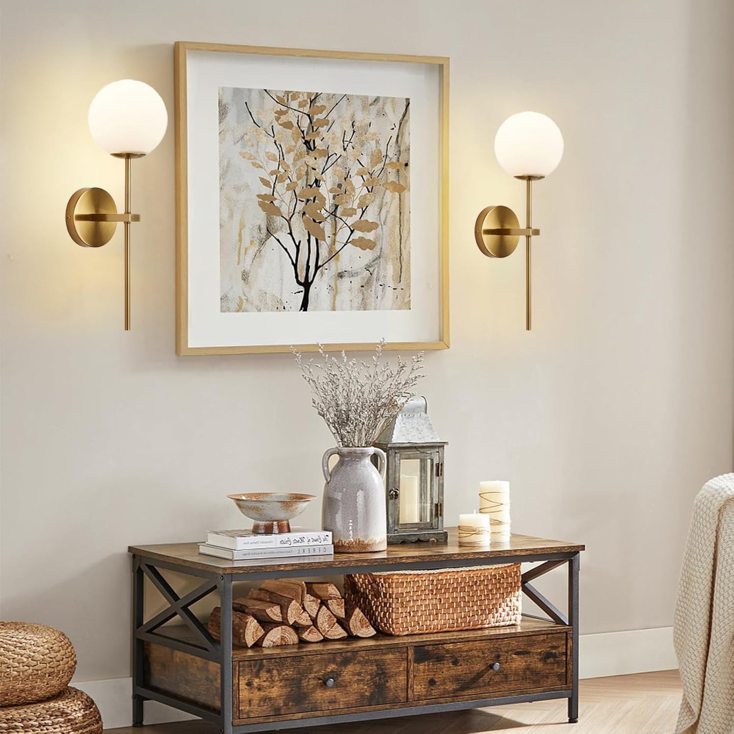 💡✨ Aplique de Pared Inalámbrico – Estilo Moderno de Medio Siglo con Control Remoto y Luz Regulable 🛋️🔆