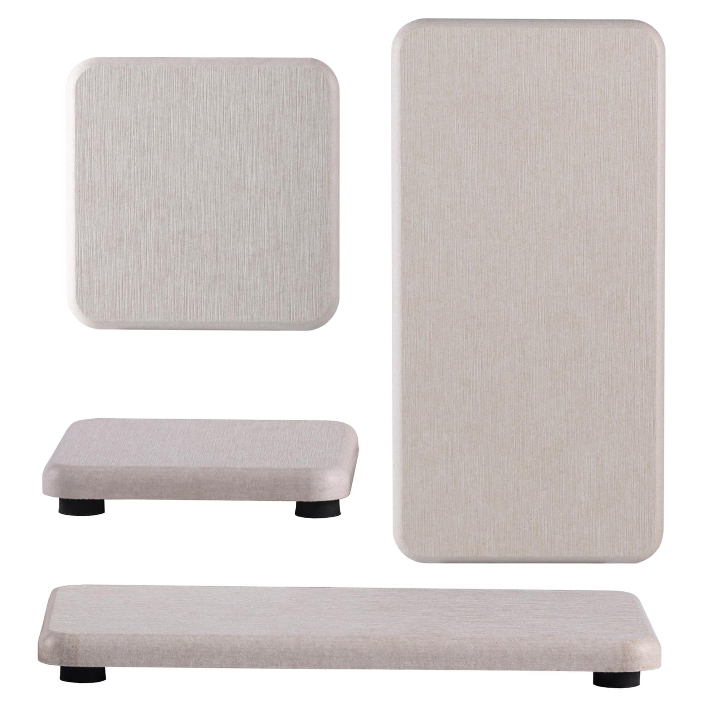 🧼 Tapetes de Secado Súper Absorbentes (Set de 4 – Gris Claro)