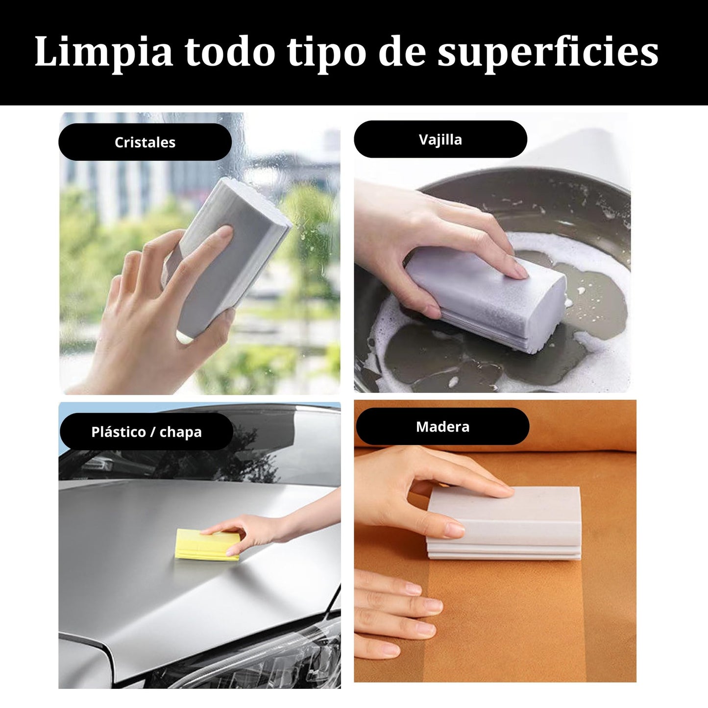 ESPONJAS DE LIMPIEZA, 4 PZS