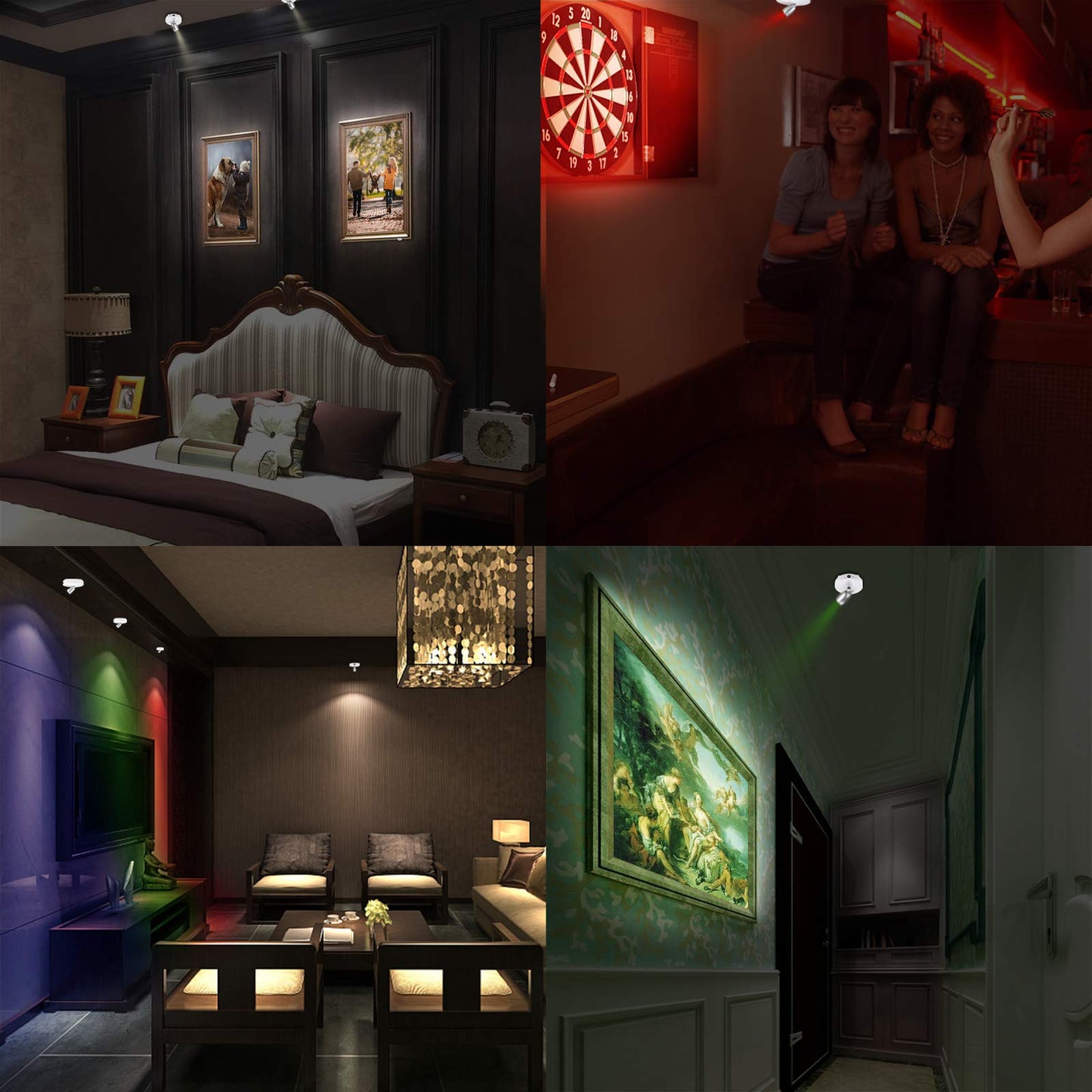 FOCO LED INALÁMBRICO CON BATERÍA Y CONTROL REMOTO, 2 PZS