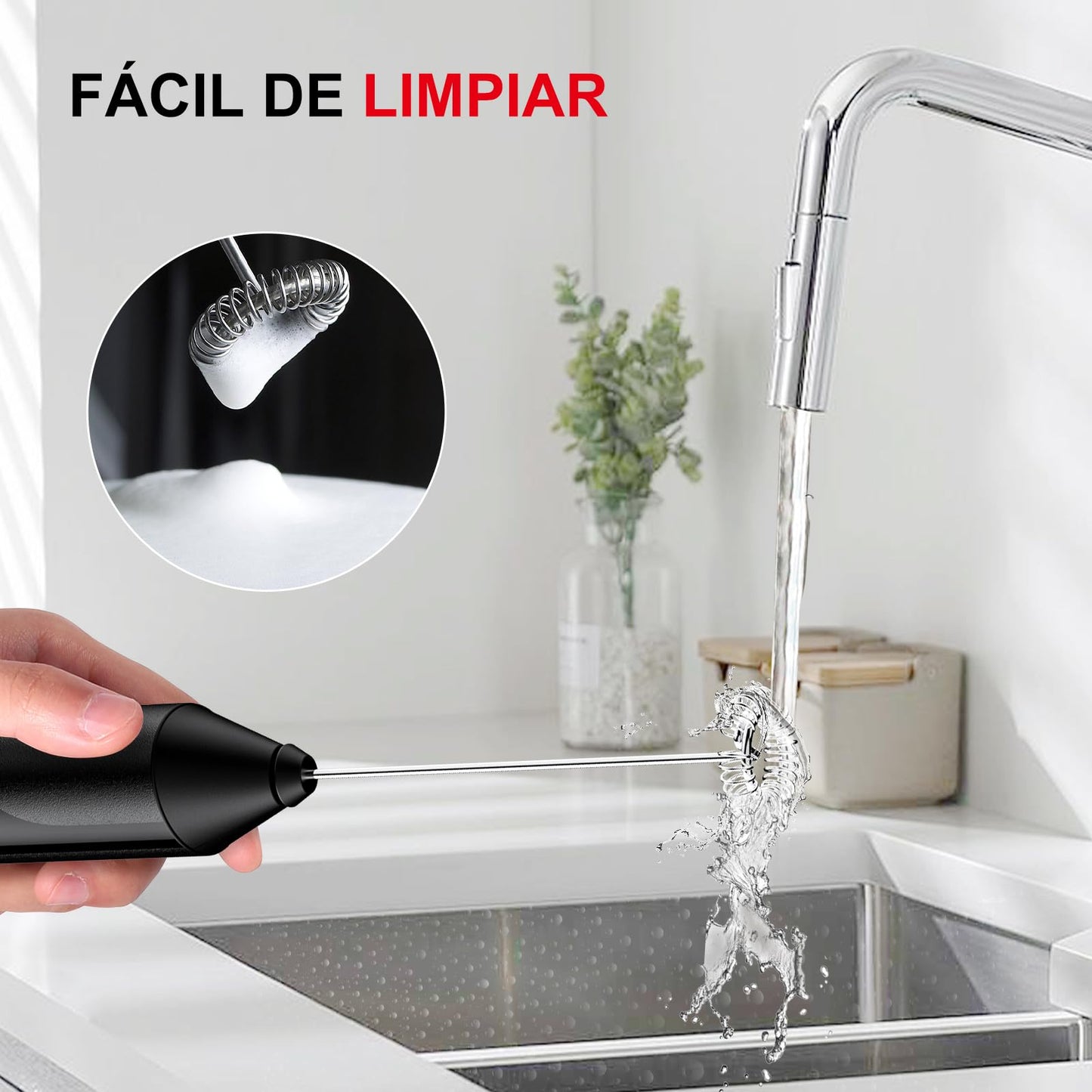 ☕✨ Espumador de Leche Portátil – Negro 🖤