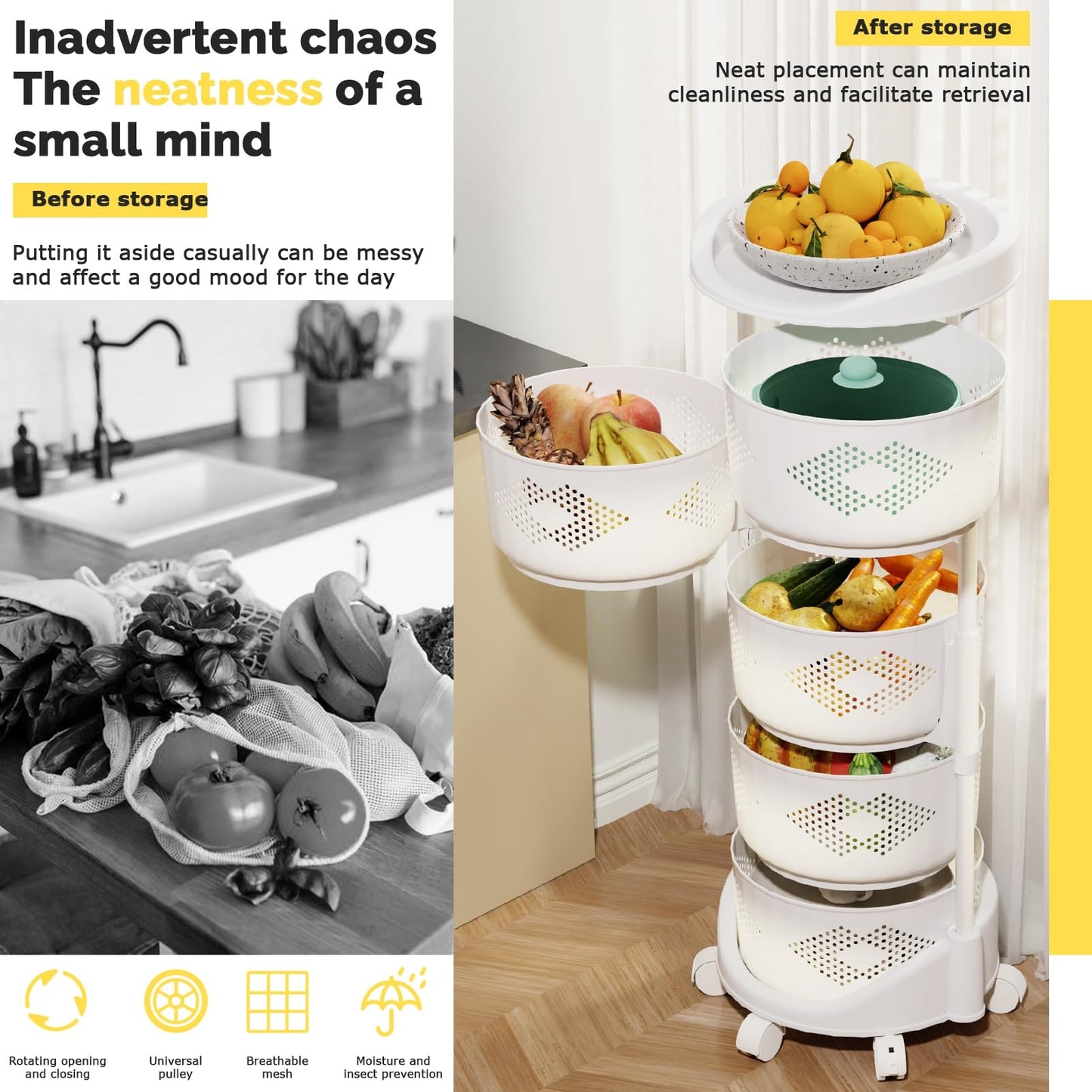 Estante de Almacenamiento de Cocina 🧺✨