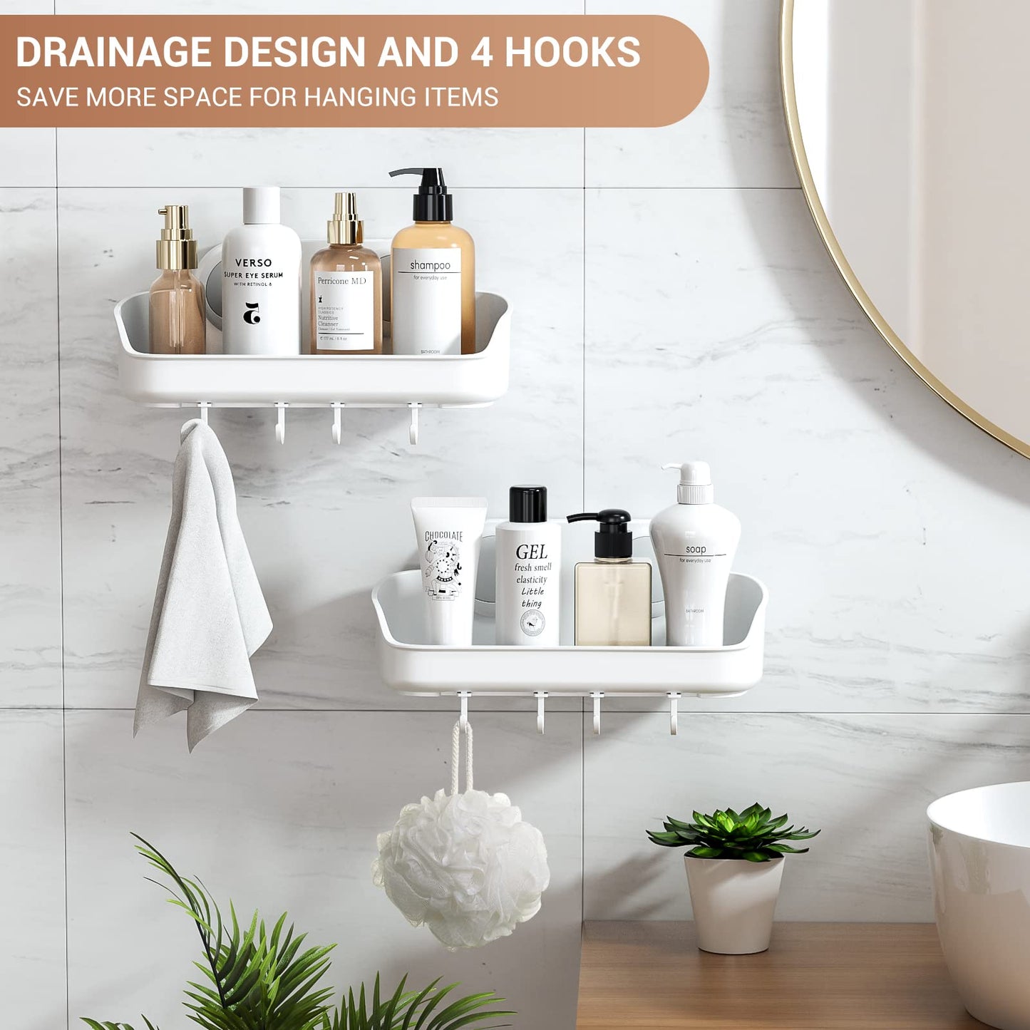 🛁✨ Estante de Ducha con Ventosa – Fuerte, Durable y Sin Taladros ✨🛁