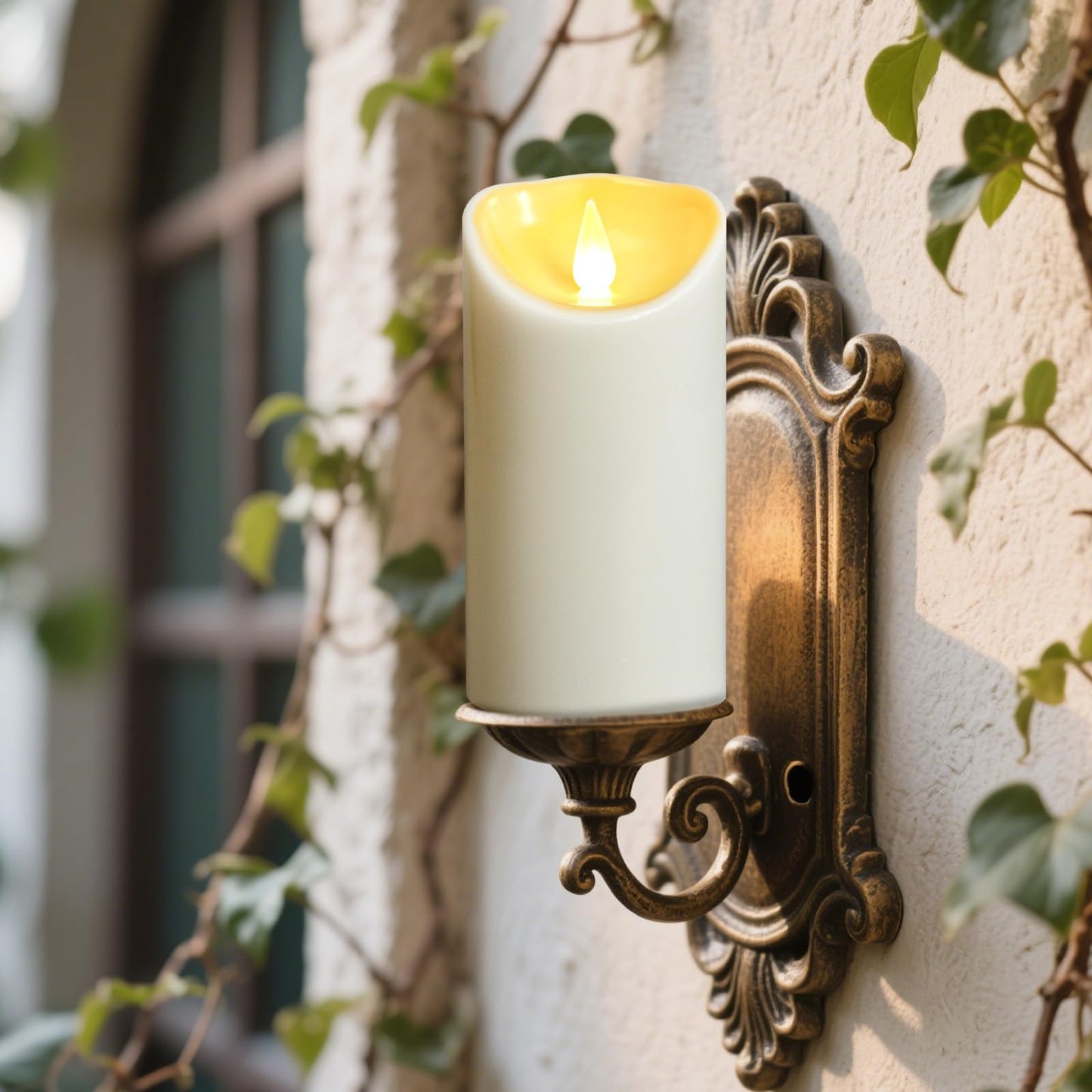 🕯️✨ Set de 3 Velas LED Sin Llama para Exteriores con Control Remoto – Temporizador y Brillo Ajustable 🏡🔋