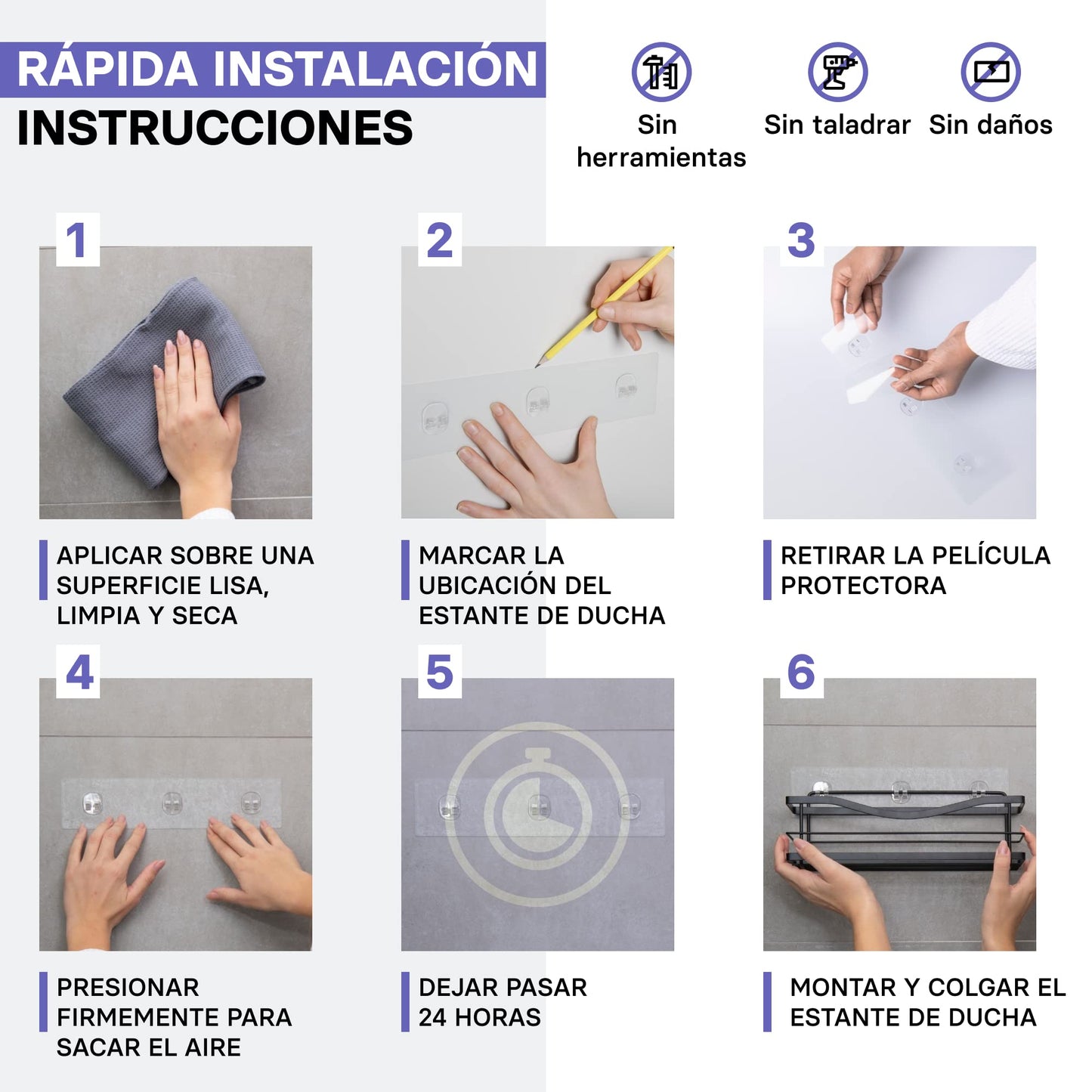 🛁🖤 Estante de Ducha Negro Mate – Elegancia, Resistencia y Funcionalidad en tu Baño 🖤🛁