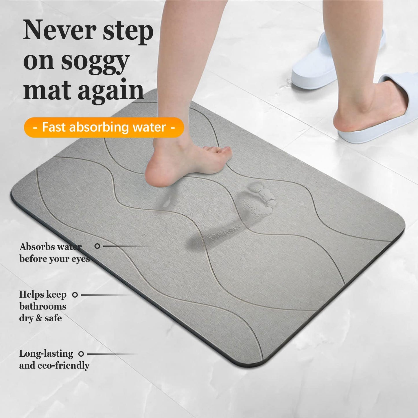 🪨 Alfombrilla de Baño – Secado Rápido, Antideslizante y Ecológica