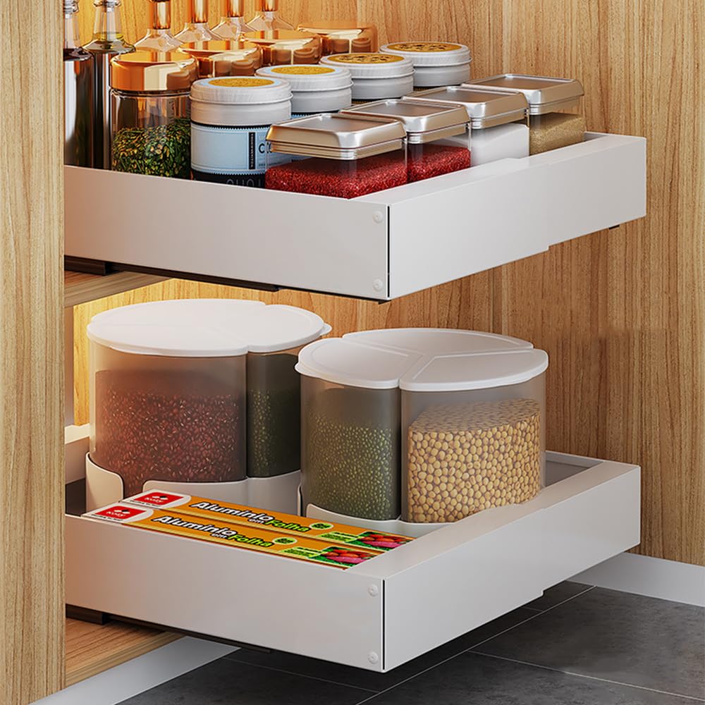 🗄️✨ Organizador de Cocina Extensible – Cajón Telescópico Blanco para Tablas y Bandejas 🥄🔪