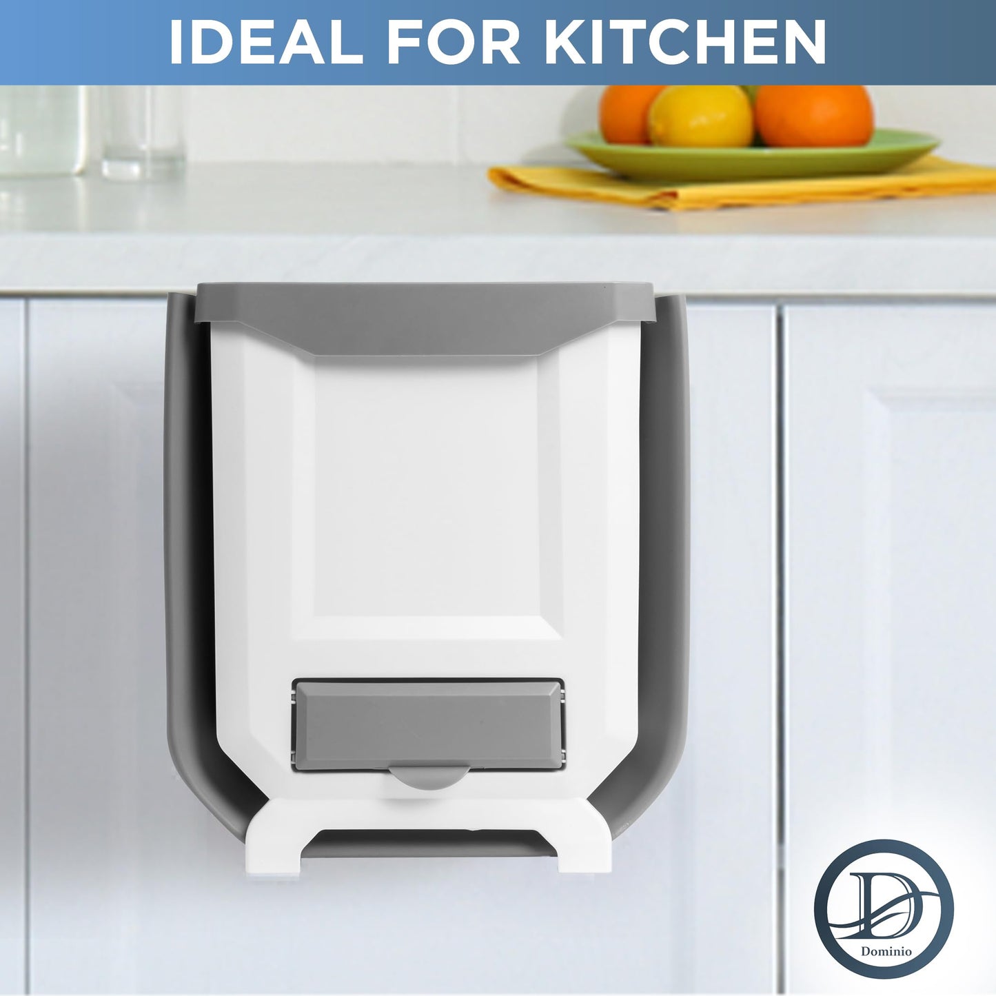 CUBO DE BASURA PLEGABLE, GRIS