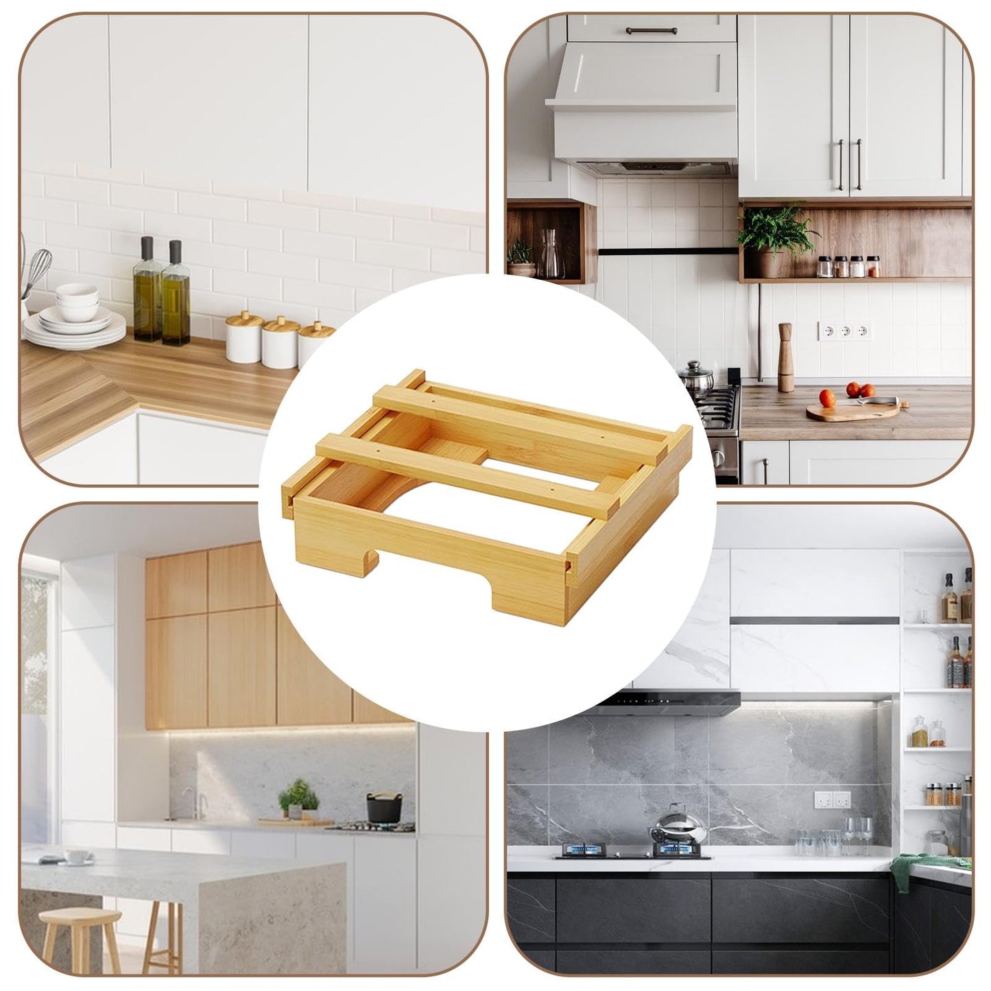 🍽️ Dispensador de Platos de Papel (Color Madera)