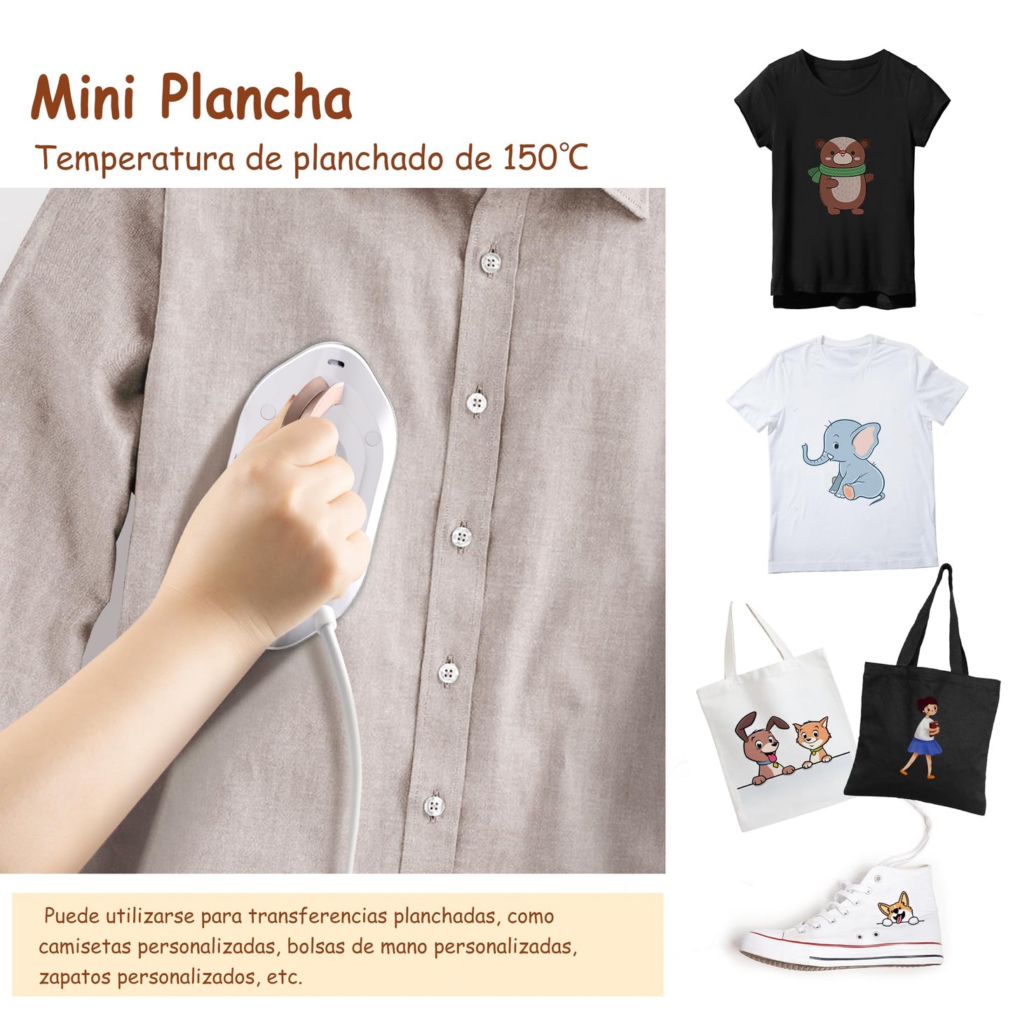 ✨🔥 Mini Plancha Portátil – Oro Compacta y Eficiente 🌍👚