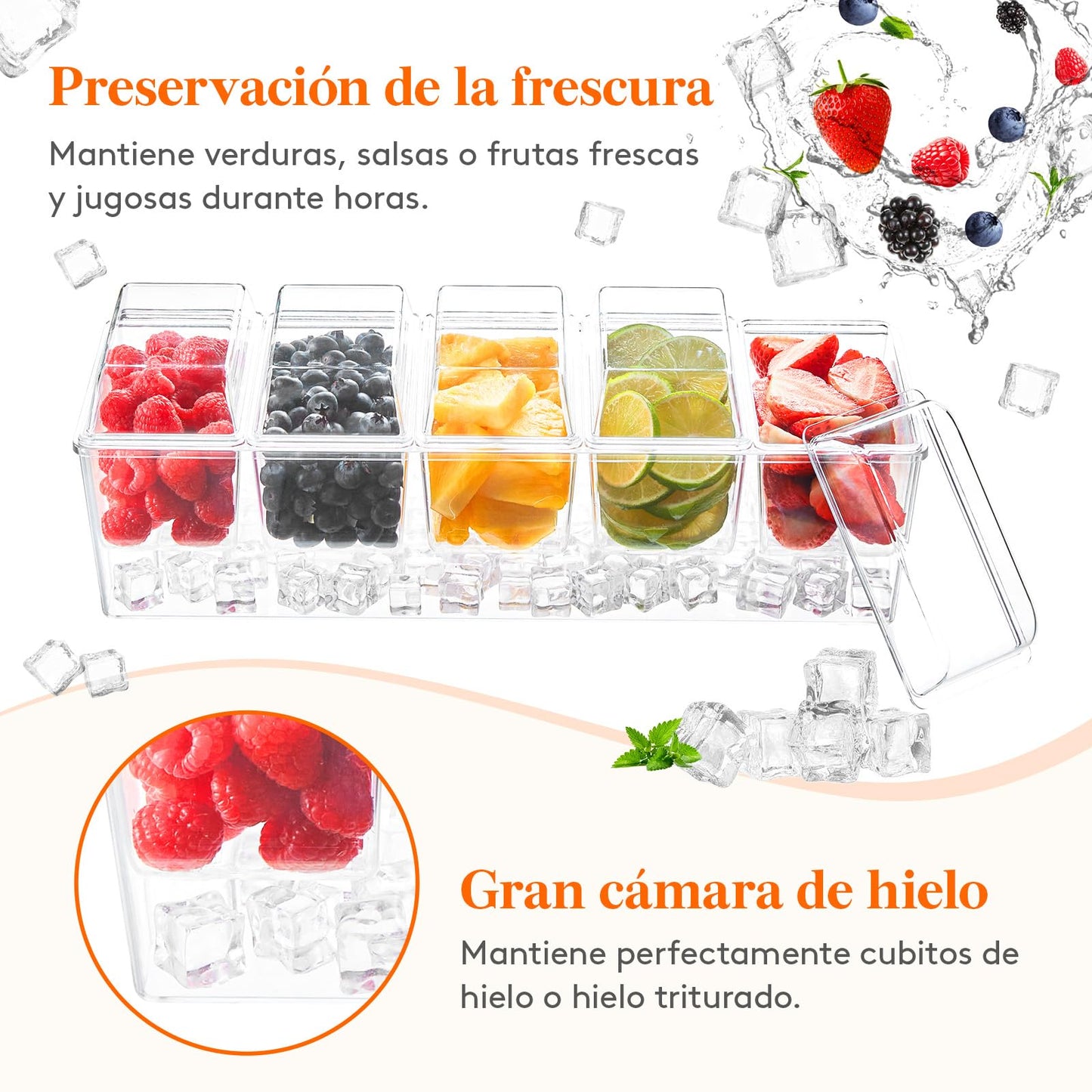 🧊 Bandeja Organizadora Refrigerada para Condimentos